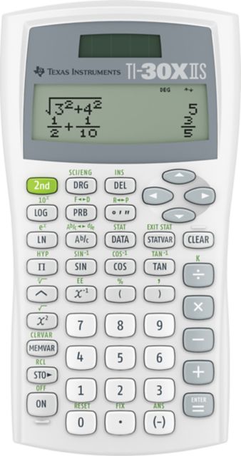 CALCULATOR TI30XIIS DUEL POWER WHITE
