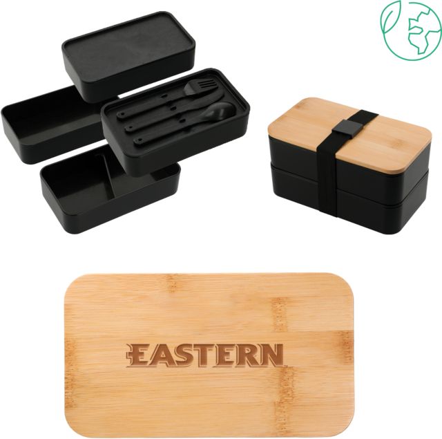 Eastern Stackable Bamboo Fiber Bento Box Eastern Wordmark Engraved - ONLINE ONLY