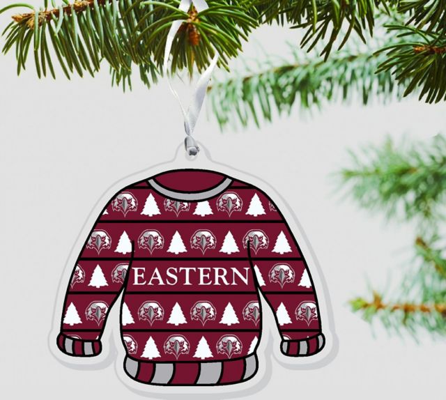 Eastern University Eagles 3'' x 4'' Etched Ornament