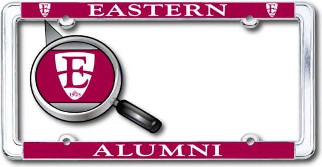Eastern University Alumni Thin Dome License Plate Frame
