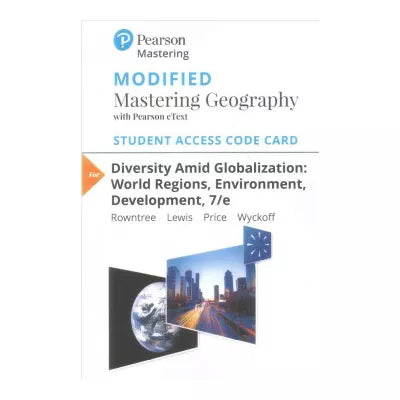 Mastering Geography with Pearson eText Access Code for Diversity Amid Globalization